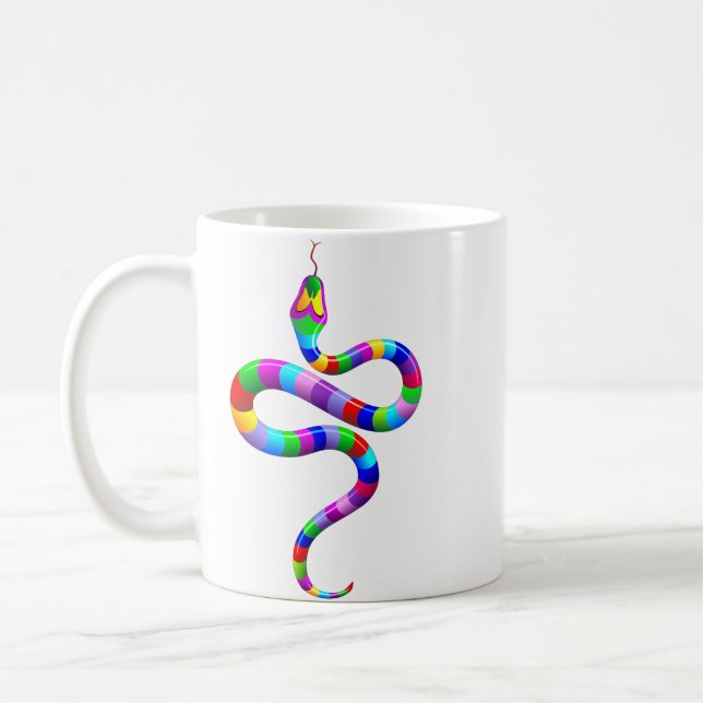 Tasse psychédélique d'arc-en-ciel de serpent (Gauche)