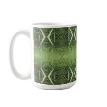 Tasse psychédélique de vert d'herbe