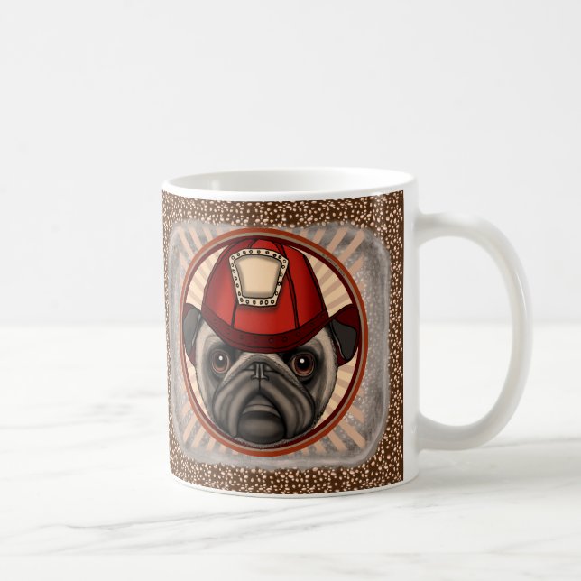 Tasse Pug pompier (Droite)