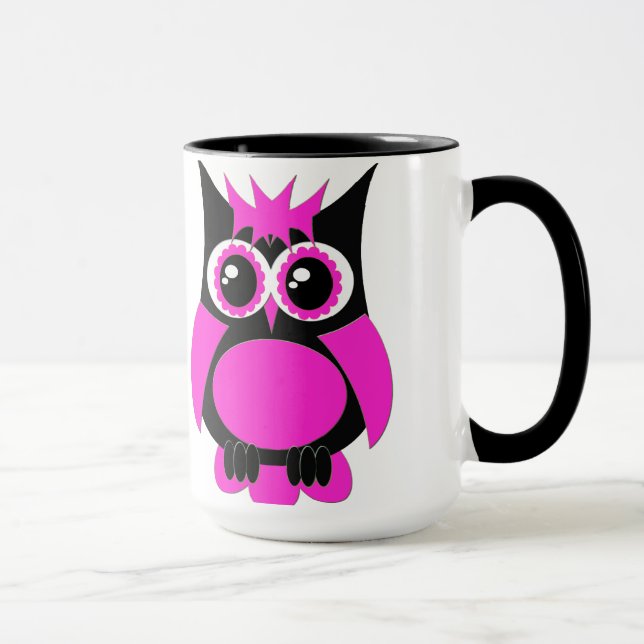 Tasse punk de hibou de roses indien (Droite)