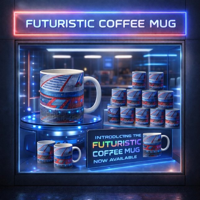 Tasse puzzle Cosmic Cruiser ("Futuristic Coffee Mug")