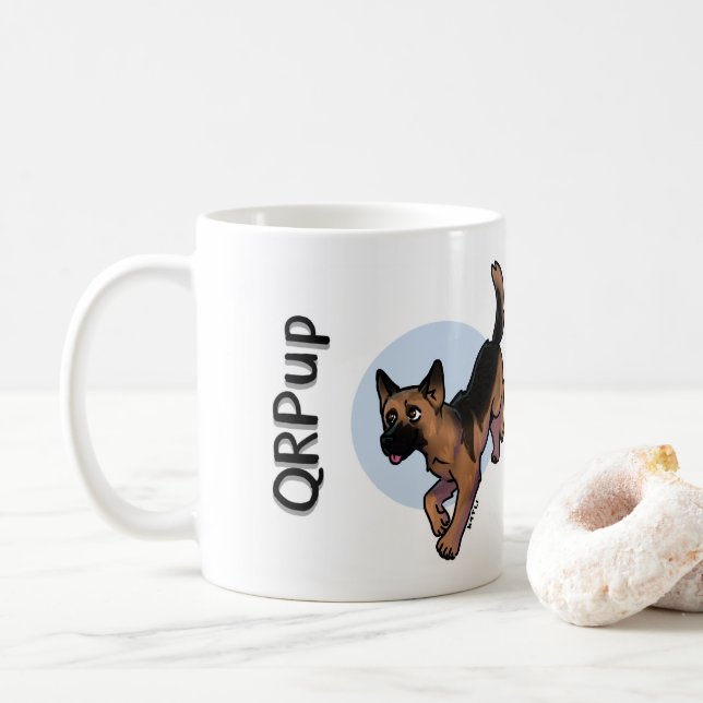 Tasse QRPup - Berger Allemand (Avec donut)