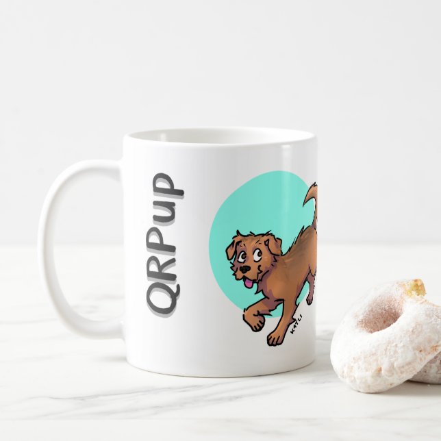 Tasse QRPup - Terrier (Avec donut)