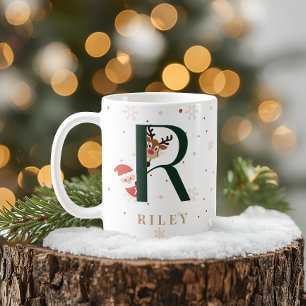 Tasse R Monogramme de Noël Personnalisée