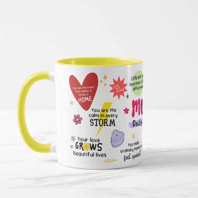 Tasse Rappel Quotidien pour Maman (Gauche)