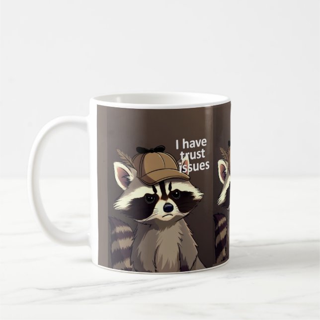 Tasse Raton Laveur Problèmes de Confiance | Raton  (Gauche)