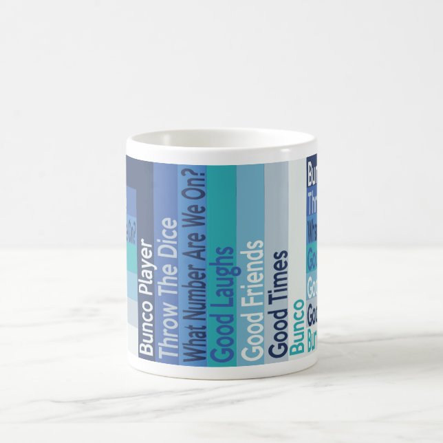 Tasse rayée moderne de joueur de Bunco (Centre)