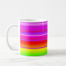 Tasse rayée multicolore arc-en-ciel coloré