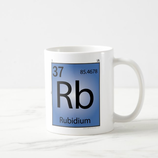 Tasse (Rb) d'élément de rubidium (Droite)