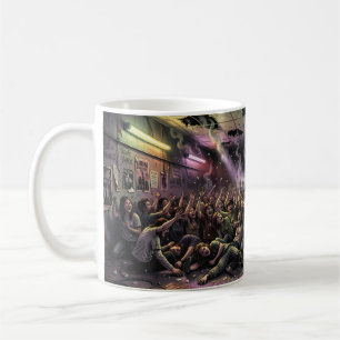 Tasse Rébellion Néon dans une salle souterraine