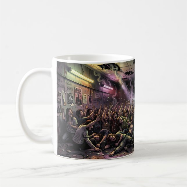 Tasse Rébellion Néon dans une salle souterraine (Gauche)