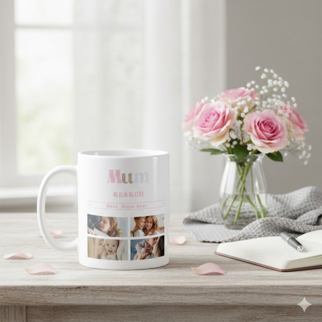 Tasse Recherche Google Personnalisée Meilleure Mam (Créateur téléchargé)