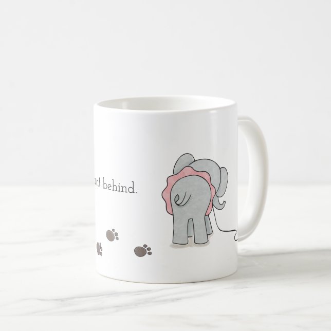 Tasse réfléchie de citation d'éléphant (Devant droit)