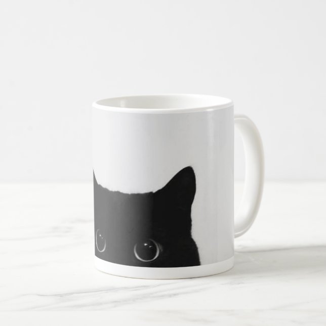 Tasse Regard de Chat Noir (Devant droit)