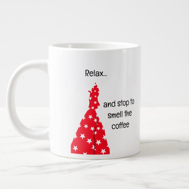 Tasse Relaxez-vous, arrêtez-vous pour sentir le ca (Gauche)