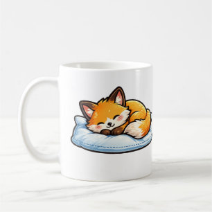 Tasse Ren Endormi Cozy sur un Coussin Mignon Kawai