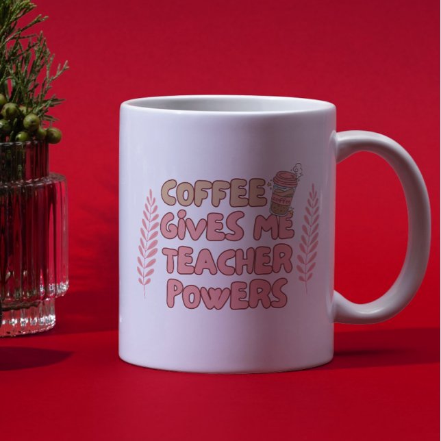 Tasse Rétro Bulles Typographiques 'Le Café Me Donn (Créateur téléchargé)