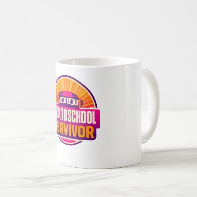 Tasse Rétro Bus Scolaire Rentrée Scolaire (Devant droit)