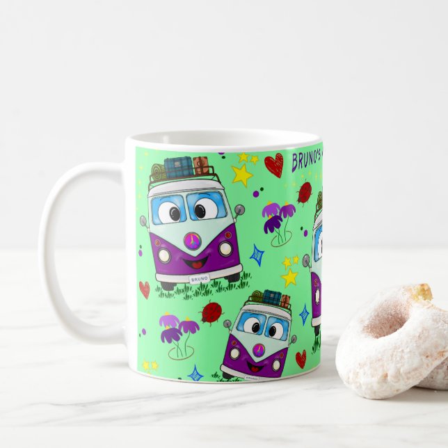 Tasse Rétro Campervan – Édition Bruno  (Avec donut)