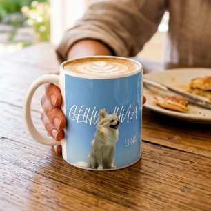 Tasse Rétro Chihuahua Ciel Bleu Personnalisée Mama