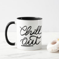 Tasse Rétro « Chill Out » - Lettres Manuscrites