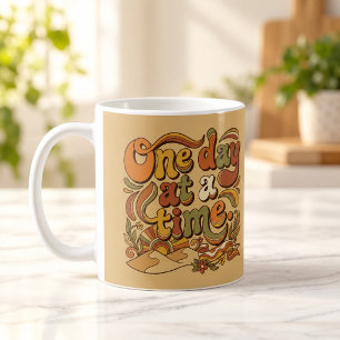 Tasse Rétro Groovy des Années 70 'Un Jour à la Foi