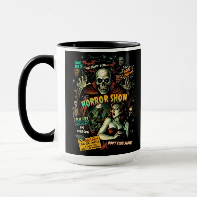 Tasse Rétro Horreur Spectacle de Fantômes (Gauche)
