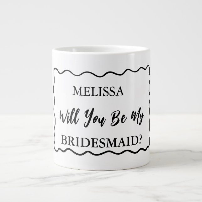 Tasse Rétro Ondulée Proposition Demoiselle d'Honne (Devant)