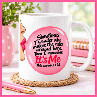 Tasse Rétro Personnalisée avec Citation Drôle de B
