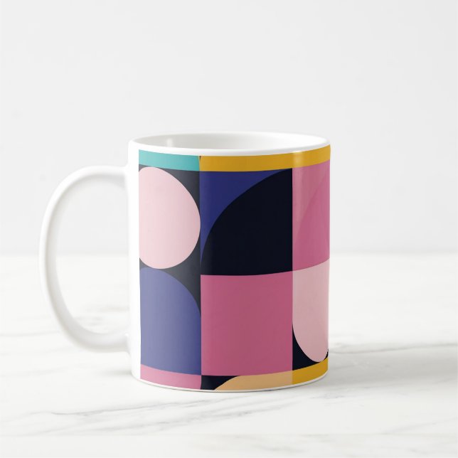 Tasse Rétro Pop Géométrie – Milieu de Siècle Color (Gauche)