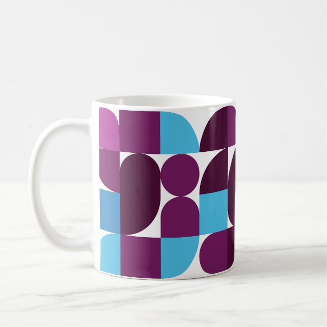 Tasse Rétro Pop Géométrie – Milieu de Siècle Color (Gauche)