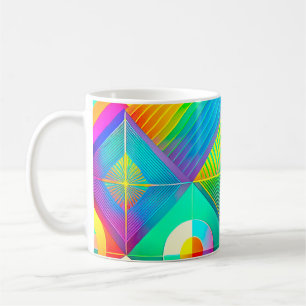 Tasse Rétro Pop Géométrie – Milieu de Siècle Color