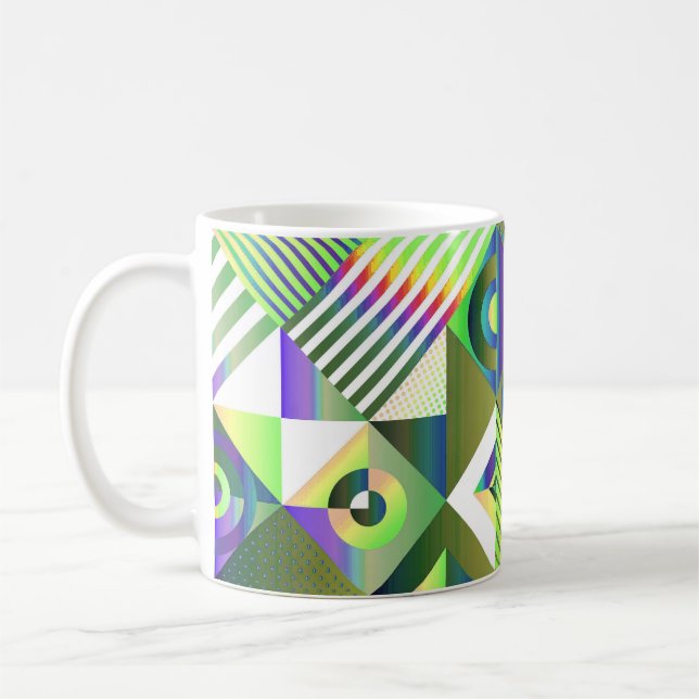 Tasse Rétro Pop Géométrie – Milieu de Siècle Color (Gauche)
