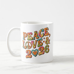 Tasse Rétro Psychedélique Paix Amour 2026