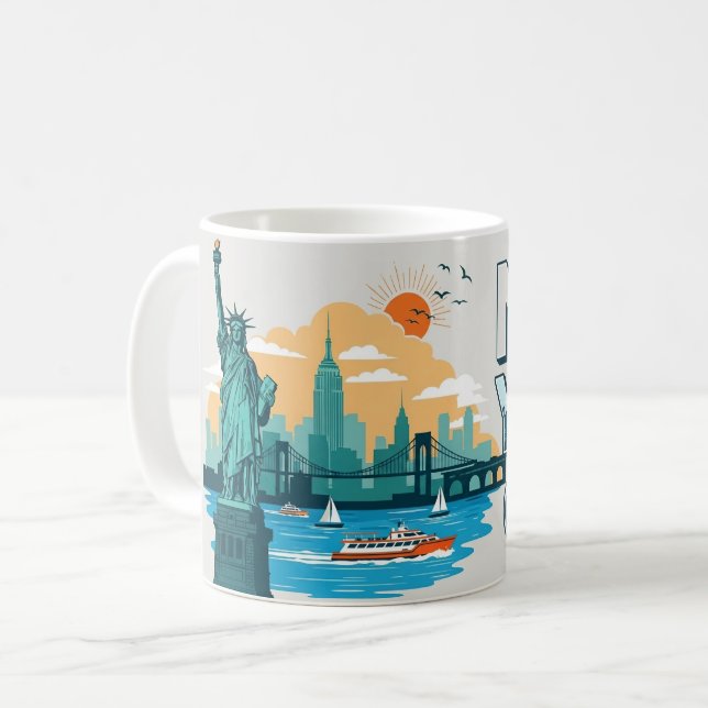 Tasse Rêve de New York City (Devant gauche)