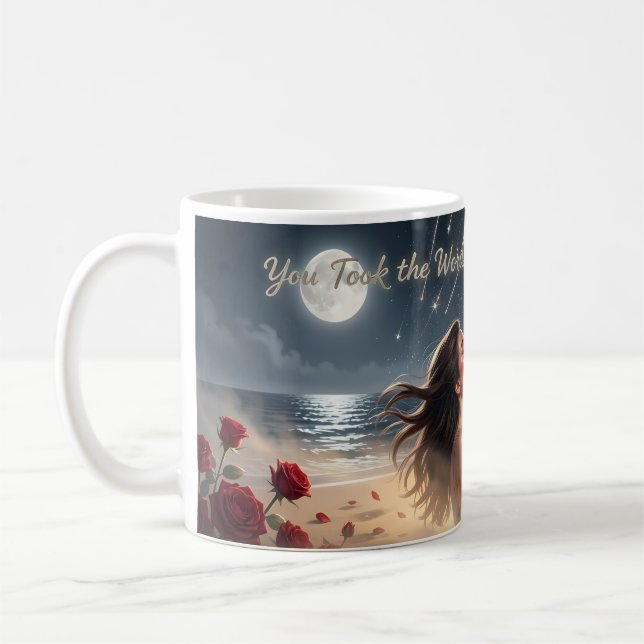 Tasse Rêve Romantique de Rivage au Clair de Lune (Gauche)