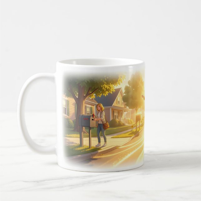 Tasse Réveil Matinal Joyeux Rue Ensoleillée (Gauche)