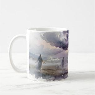 Tasse Rêves Aquarelle Tempête Figures Éthérées