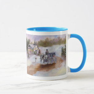 Tasse rêveuse d'hivers