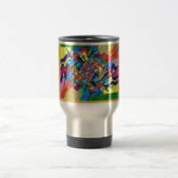 Tasse rêveuse du voyage de l'artiste