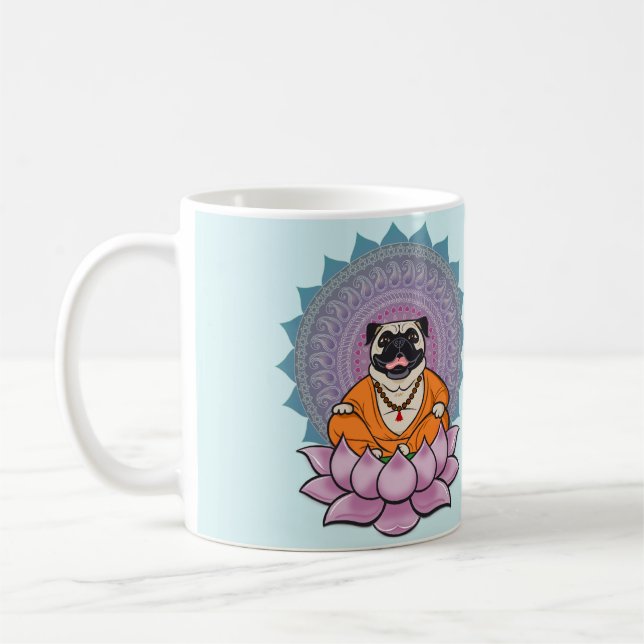 Tasse riante de mandala de carlin (Gauche)