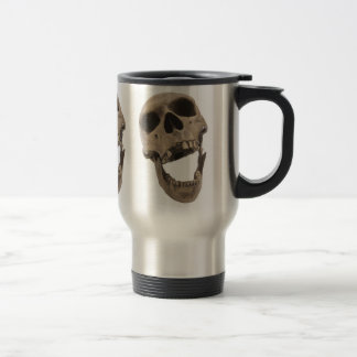 Tasse riante de voyage de crâne