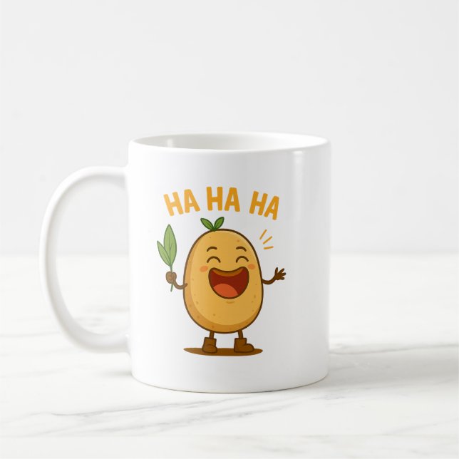 Tasse Rigolote de Pomme de Terre qui Rit (Gauche)