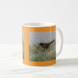 Tasse Robin dans l'herbe