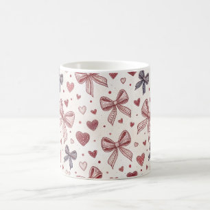 Tasse Romantique Vintage avec Nœud et Cœur