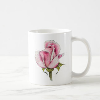 Tasse rose d'aquarelle vintage