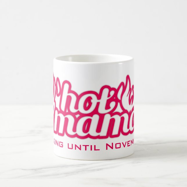 Tasse rose date de livraison de maman chaude (Centre)