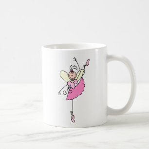 Tasse rose de danse de ballerine