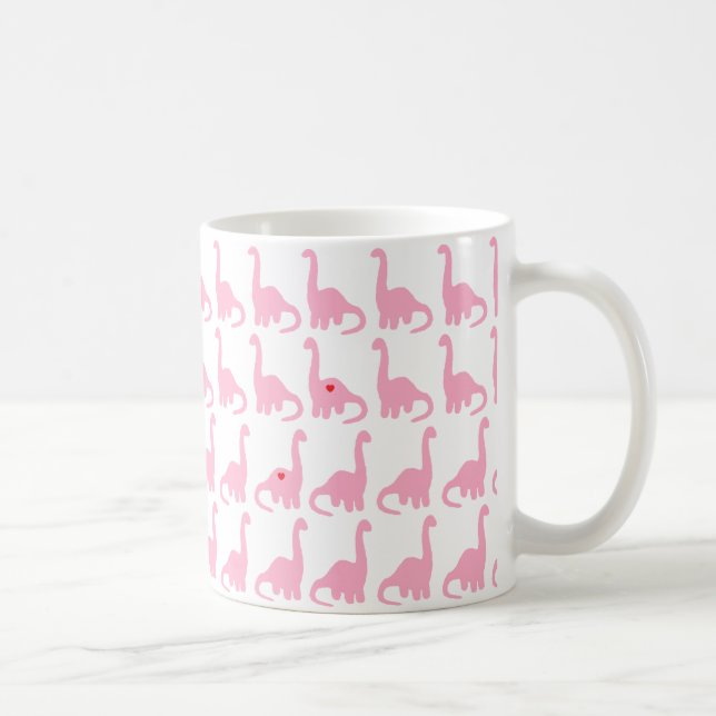 Tasse rose de dinosaure (Droite)