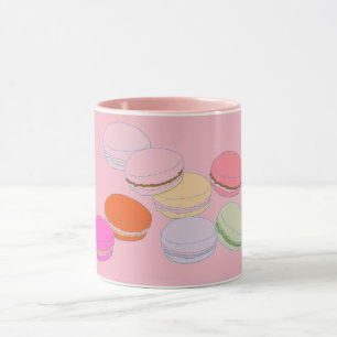 Tasse rose de Macaron Coffeee de Français
